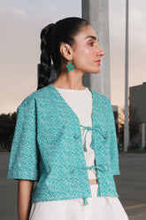 Printed Cropped Shirt